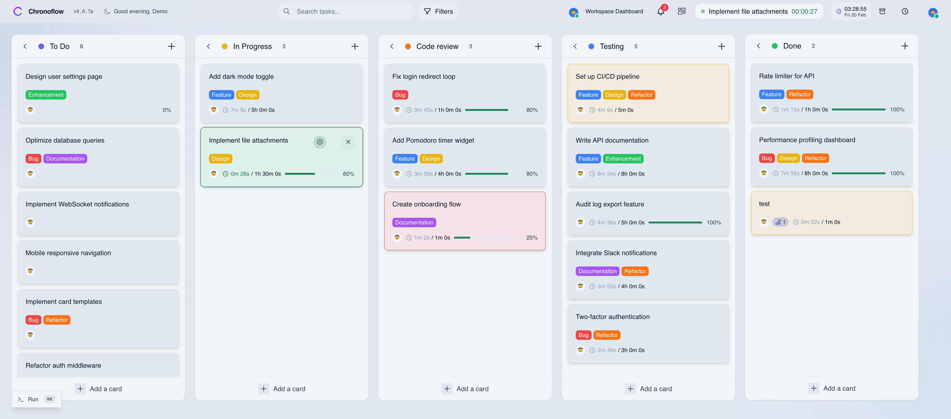 Chronoflow App Preview
